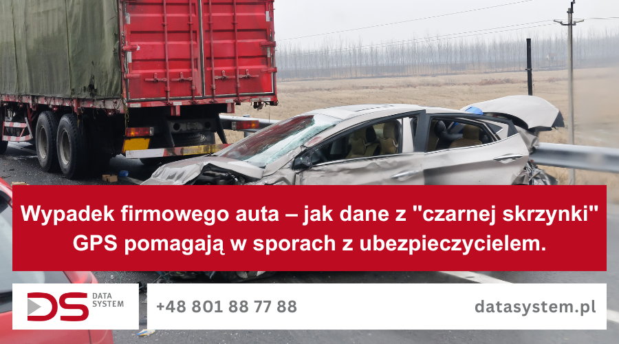 Wypadek firmowego auta – jak dane z "czarnej skrzynki" GPS pomagają w sporach z ubezpieczycielem.