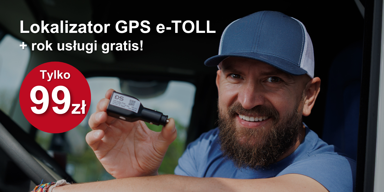 Najtańszy na rynku lokalizator GPS e-TOLL DS/ZAP z roczną usługą gratis – tylko 99 zł brutto!